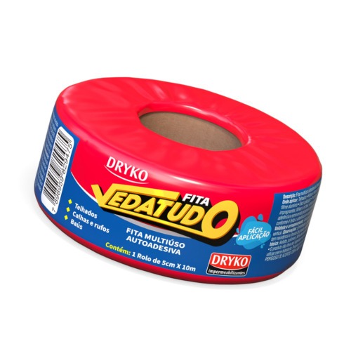 Fita manta asfáltica auto adesiva aluminizada multiuso 5 cm x 10 m - Vedatudo Fita manta asfáltica auto adesiva aluminizada multiuso 5 cm x 10 m - Vedatudo