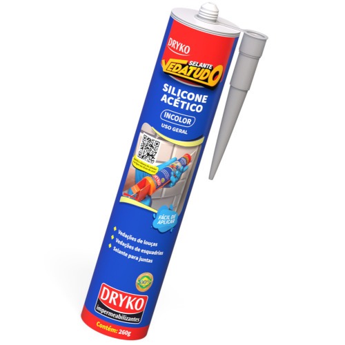 Silicone ac�tico para veda��o 260 gramas - Vedatudo