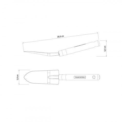 Pazinha estreita com cabo de madeira - 77908001