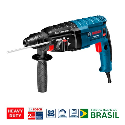 Martelete Perfurador Rompedor 820W 2,7 joules com 5 brocas Sds Plus GBH2-24D  110V