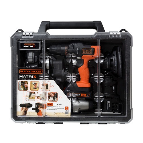 Kit Furadeira Parafusadeira a bateria 20V 6 em 1 - Matrix 110V/220V Kit Furadeira Parafusadeira a bateria 20V 6 em 1 - Matrix 110V/220V