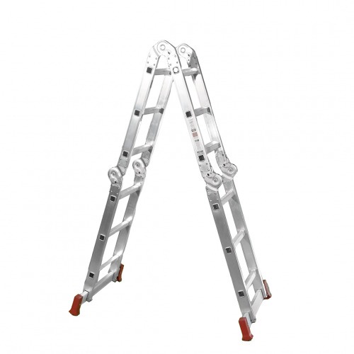 Escada multifuncional de alum�nio 4 x 3 com 12 degraus 13 em 1 - ESC0292