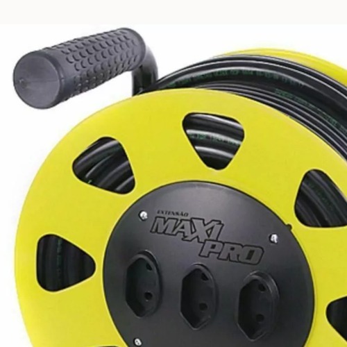 Extensão elétrica 20 metros 2 x 1,50 mm 2P 10A com carretel - MAXIPRO Extensão elétrica 20 metros 2 x 1,50 mm 2P 10A com carretel - MAXIPRO