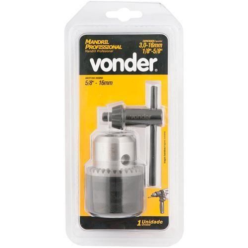 Mandril com chave cone B16 capacidade 3 a 16 mm - B16 Mandril com chave cone B16 capacidade 3 a 16 mm - B16