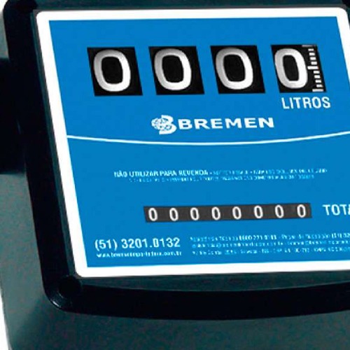 Medidor mecânico para óleo diesel 20 a 120 L/min 4 dígitos - BRE44 Medidor mecânico para óleo diesel 20 a 120 L/min 4 dígitos - BRE44