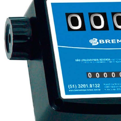 Medidor mecânico para óleo diesel 20 a 120 L/min 4 dígitos - BRE44 Medidor mecânico para óleo diesel 20 a 120 L/min 4 dígitos - BRE44