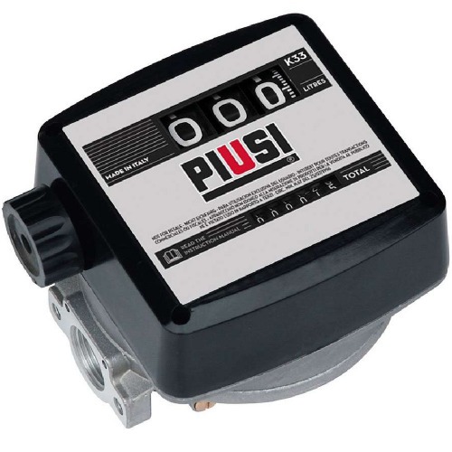 Medidor mecânico para óleo diesel 20 a 120 L/min 3 dígitos - K33 Medidor mecânico para óleo diesel 20 a 120 L/min 3 dígitos - K33