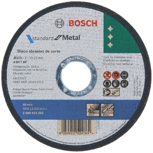 Disco de corte para metal 115 x 1 x 22,23 mm - Standard For Metal Disco de corte para metal 115 x 1 x 22,23 mm - Standard For Metal