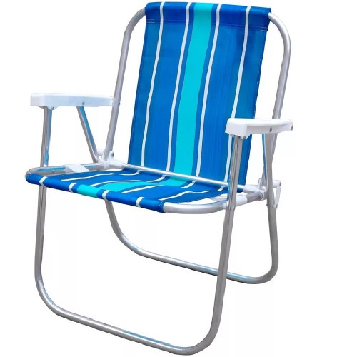 Kit 3 Cadeiras de praia varanda alta em alum�nio - CAD0047