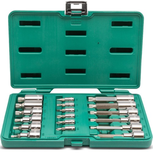 Jogo de soquete e bits multidentado encaixe 1/4