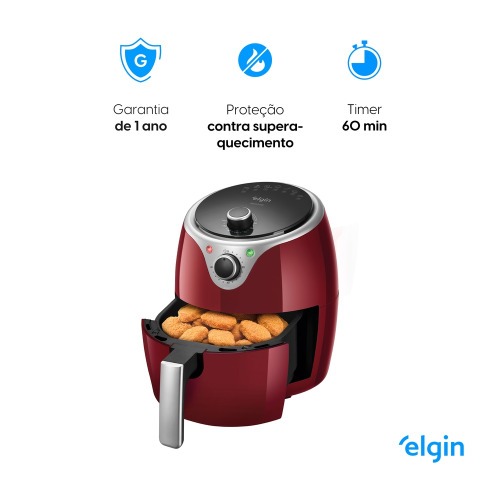 Fritadeira el�trica sem �leo Air Fryer 3,5L 1240 Watts vermelha - Flash Fryer  110V