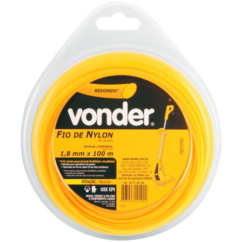 Fio de nylon para aparador de grama 1,8 mm x 100 metros Fio de nylon para aparador de grama 1,8 mm x 100 metros