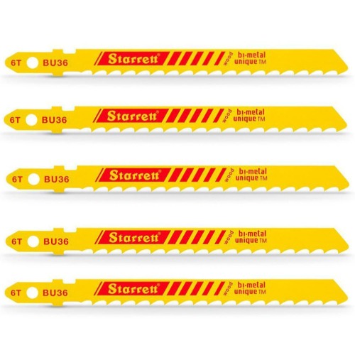 Lâmina serra tico tico 50 mm 6 dentes bimetal madeira 5 peças - BU36 Lâmina serra tico tico 50 mm 6 dentes bimetal madeira 5 peças - BU36