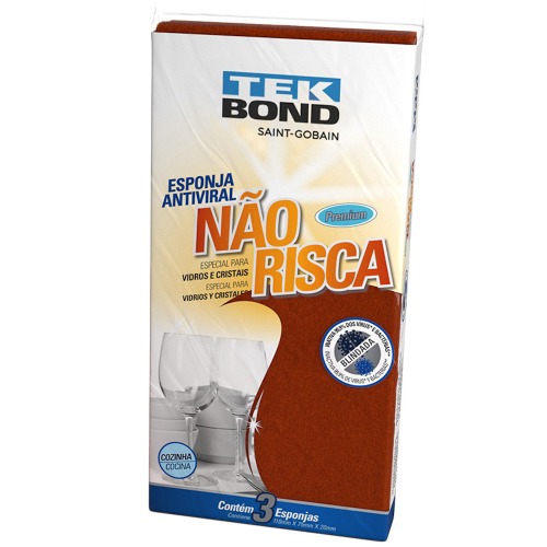 Esponja multiuso dupla face não risca laranja 3 peças Esponja multiuso dupla face não risca laranja 3 peças