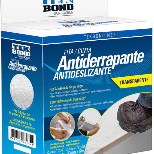 Fita adesiva antiderrapante transparente 50 mm x 5 m