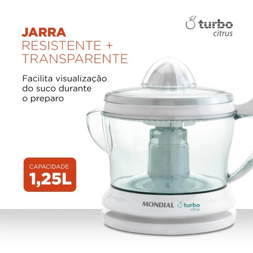 Kit Espremedor de frutas Power Turbo Citrus E-01 + Mixer elétrico M-15-W 110V Kit Espremedor de frutas Power Turbo Citrus E-01 + Mixer elétrico M-15-W 110V