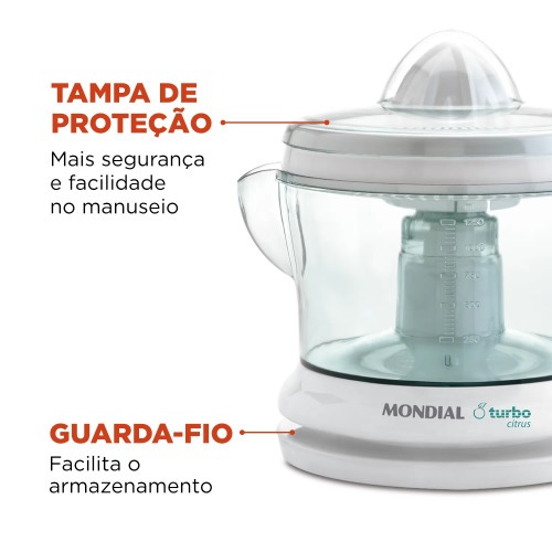 Kit Espremedor de frutas Power Turbo Citrus E-01 + Mixer elétrico M-15-W 110V Kit Espremedor de frutas Power Turbo Citrus E-01 + Mixer elétrico M-15-W 110V