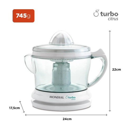 Kit Espremedor de frutas Power Turbo Citrus E-01 + Mixer elétrico M-15-W 110V Kit Espremedor de frutas Power Turbo Citrus E-01 + Mixer elétrico M-15-W 110V