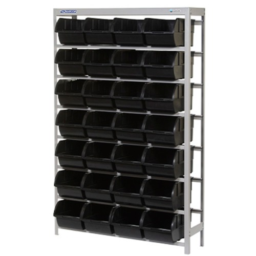 Estante met�lica com 28 gavetas n� 7 preta - EP28/7P