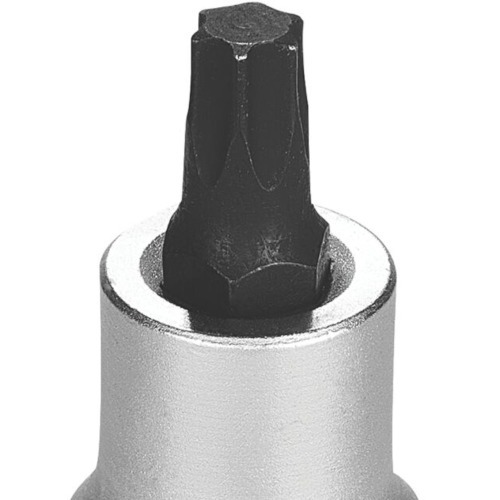Soquete com ponta hexalobular T-45 encaixe 1/2 Soquete com ponta hexalobular T-45 encaixe 1/2
