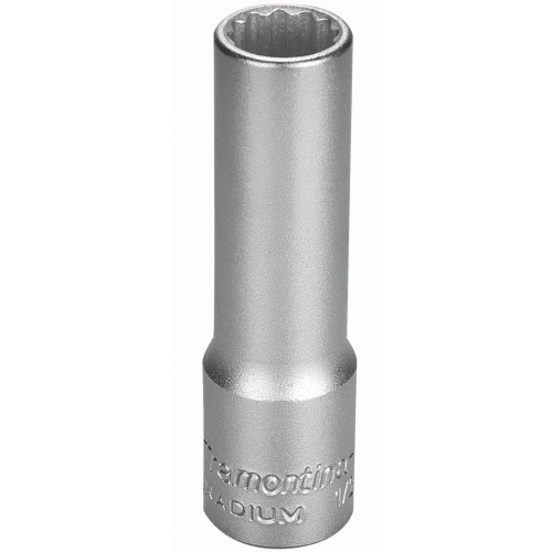 Soquete estriado longo 16 mm encaixe 1/2 Soquete estriado longo 16 mm encaixe 1/2