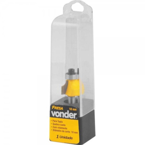 Fresa quebra canto com rolamento dentes de vídea 18mm Fresa quebra canto com rolamento dentes de vídea 18mm