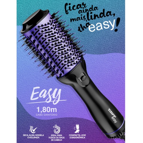 Escova oval Secadora Modeladora e Volumizadora 1200W - Easy 220V Escova oval Secadora Modeladora e Volumizadora 1200W - Easy 220V