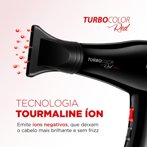 Secador de cabelo 1.900 watts Turbo Color Red - SC-41 110V Secador de cabelo 1.900 watts Turbo Color Red - SC-41 110V