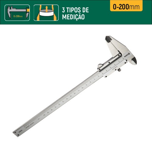 Paqu�metro universal capacidade 200 mm leitura de 0,02 mm - ST91502SC