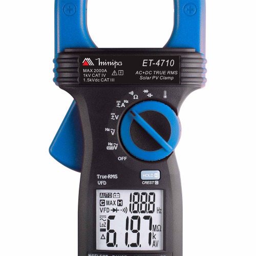 Alicate amper�metro para Painel Solar True RMS AC+DC - ET-4710