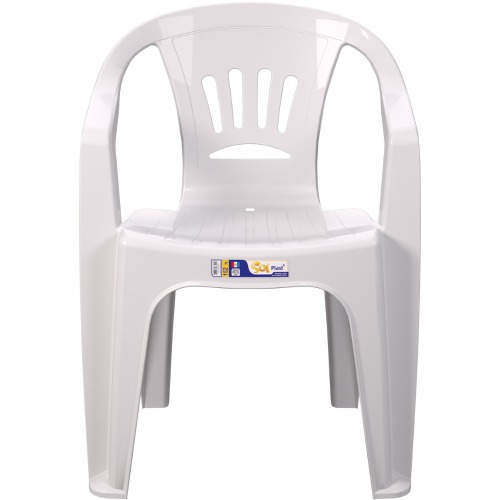 Kit 4 cadeiras pl�sticas com bra�os - Tabuba