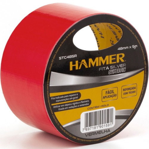 Fita adesiva 48 mm x 5 m silver tape - STC485R Fita adesiva 48 mm x 5 m silver tape - STC485R