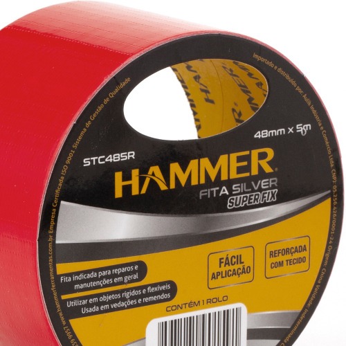 Fita adesiva 48 mm x 5 m silver tape - STC485R Fita adesiva 48 mm x 5 m silver tape - STC485R