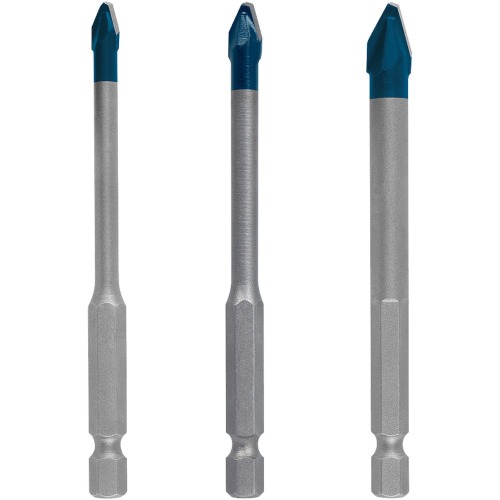 Jogo de broca para porcelanato 5 a 8 mm Hardceramic com 3 peças - HEX-9 Jogo de broca para porcelanato 5 a 8 mm Hardceramic com 3 peças - HEX-9