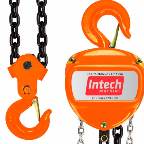 Talha manual com capacidade de 3000 Kg e 3 metros de corrente - LIFT330 Talha manual com capacidade de 3000 Kg e 3 metros de corrente - LIFT330