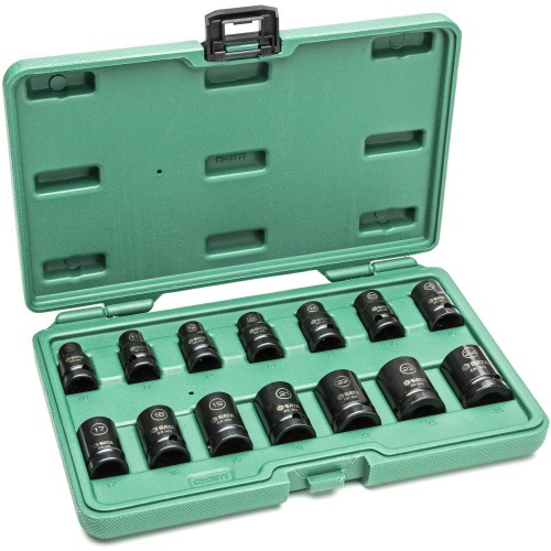 Jogo de soquetes de impacto 10 a 24 mm encaixe de 1/2 Jogo de soquetes de impacto 10 a 24 mm encaixe de 1/2