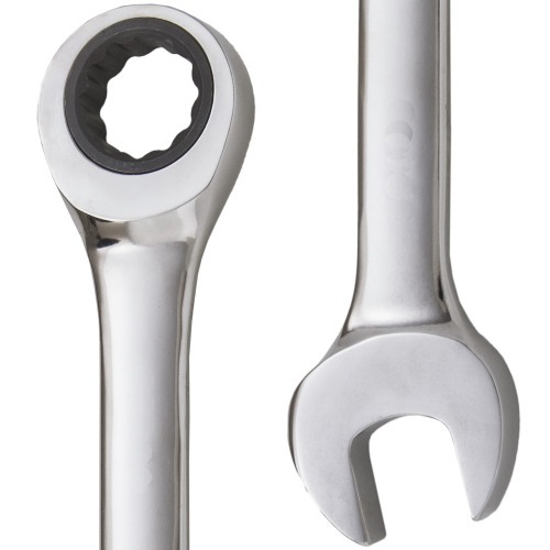 Chave combinada com catraca 14 mm a�o cromo van�dio