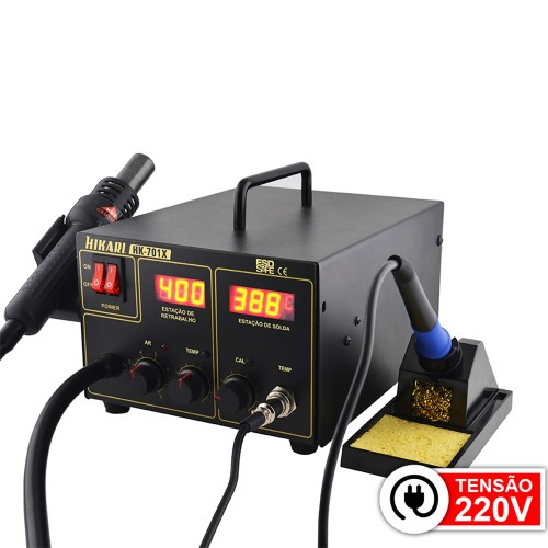 Esta��o de solda e retrabalho conjugada 2 em 1 digital - HK-701X  220V