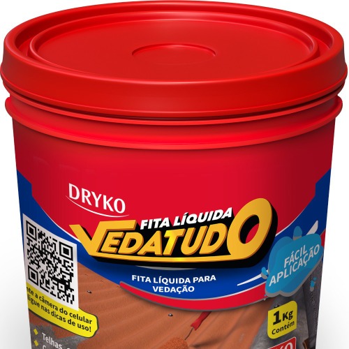 Impermeabilizante fita l�quida 1kg terracota Vedatudo