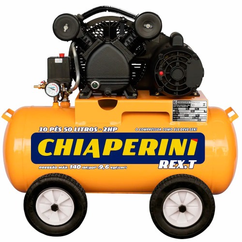 Compressor de ar 10 pés 50L 2 hp 140 libras monofásico - REX.T Móvel Compressor de ar 10 pés 50L 2 hp 140 libras monofásico - REX.T Móvel
