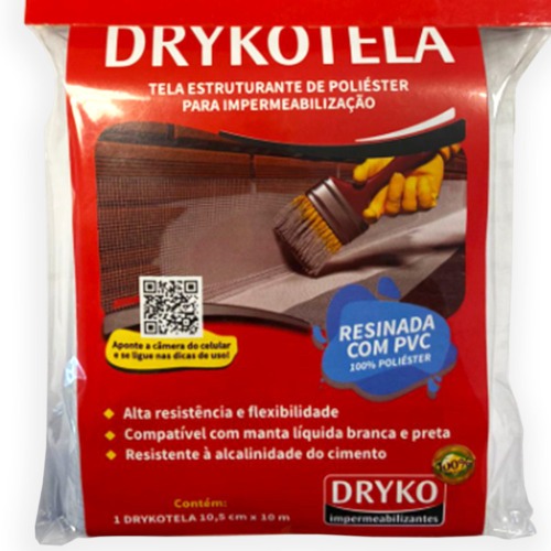 Tela resinada para estrutura��o 105 mm x 10 m - DRYKOTELA