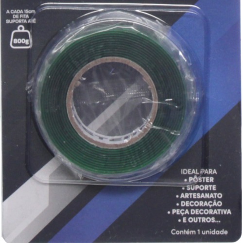Fita dupla face acr�lica 19 mm x 2 m super forte