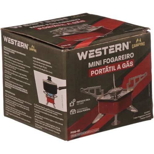 Fogareiro portátil dobrável a gás com bolsa - FOG-01 Fogareiro portátil dobrável a gás com bolsa - FOG-01