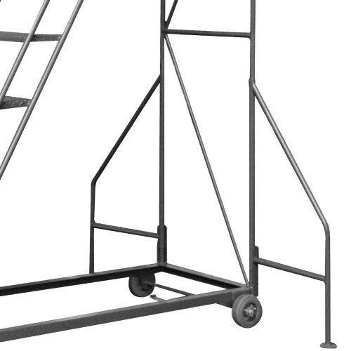 Escada plataforma de ferro 2,5 m 8 degraus + patamar - 58-B