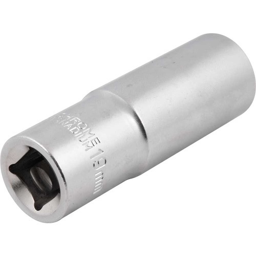 Soquete estriado longo 19 mm encaixe 1/2 Soquete estriado longo 19 mm encaixe 1/2