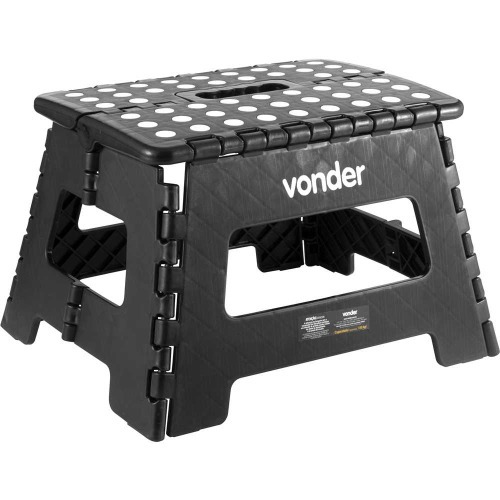 Banqueta plástica dobrável preta altura 220 mm Banqueta plástica dobrável preta altura 220 mm