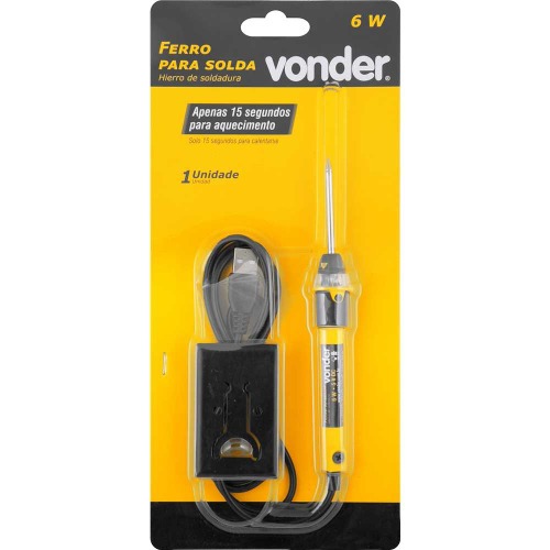 Ferro para solda 6W com ponta fina USB Ferro para solda 6W com ponta fina USB