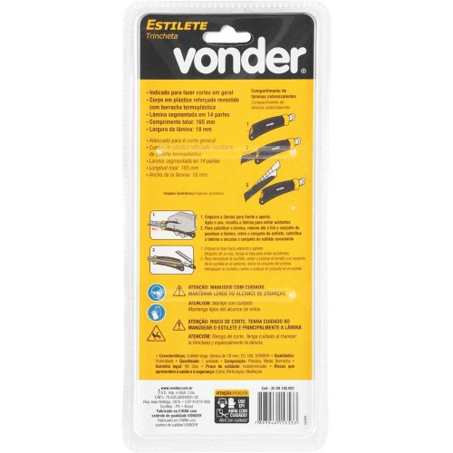 Estilete largo 18 mm emborrachado trava girat�ria - ES 180 