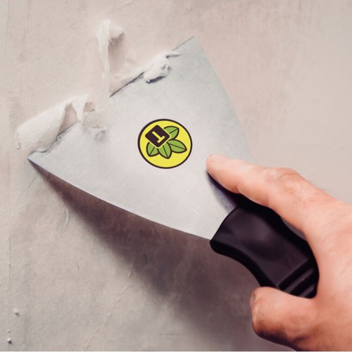 Espátula flexível metálica 12 cm com cabo plástico Espátula flexível metálica 12 cm com cabo plástico