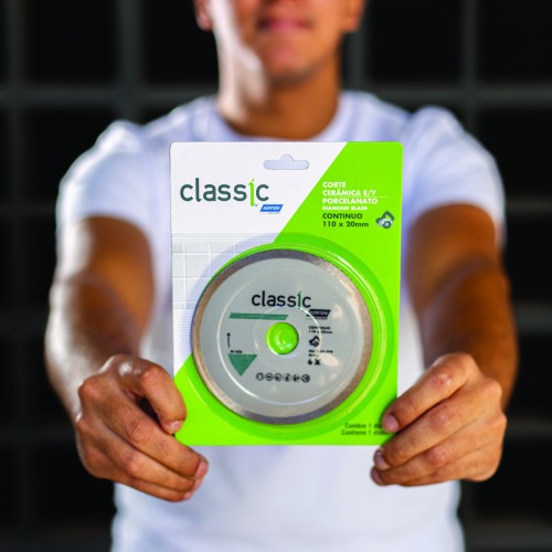 Disco diamantado continuo 110 x 20 mm para porcelanato - Classic Disco diamantado continuo 110 x 20 mm para porcelanato - Classic